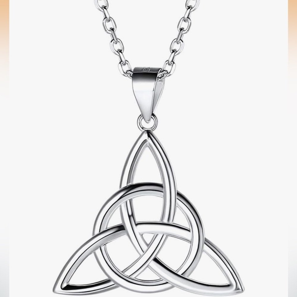 Silver Celtic Knot Pendant Necklace - Women's Jewelry